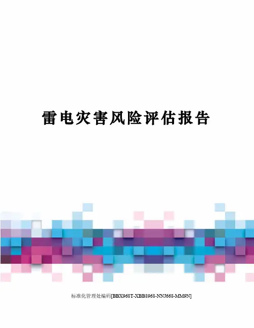 雷电灾害风险评估报告完整版