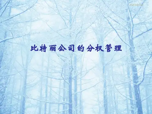 【管理知识】XX公司的分权管理(1)
