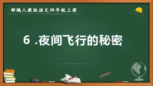 最新部编人教版语文四年级上册《夜间飞行的秘密》优质课件