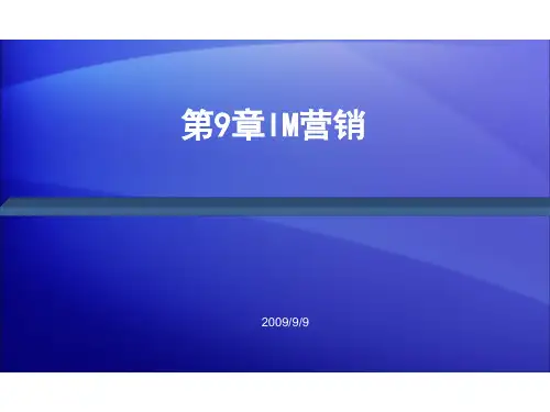 IM营销基本知识(PPT 39张)