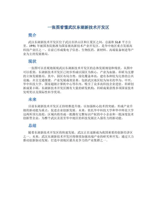 一张图看懂武汉东湖新技术开发区