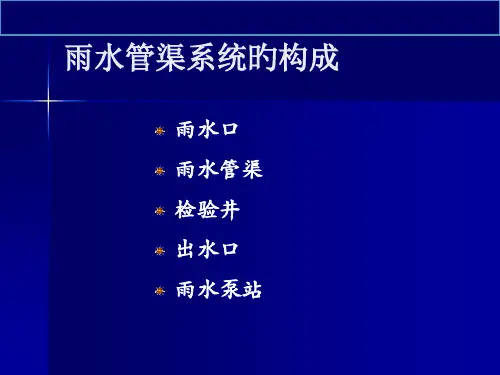 雨水管渠系统的设计