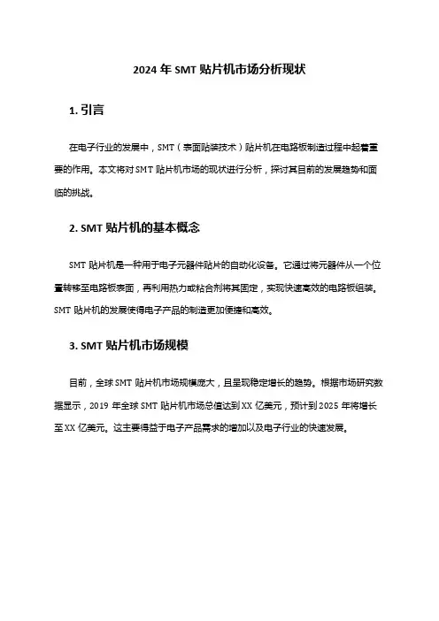 2024年SMT贴片机市场分析现状