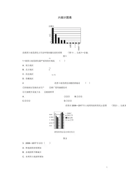 江西省中考地理专题一图表专题六统计图表检测