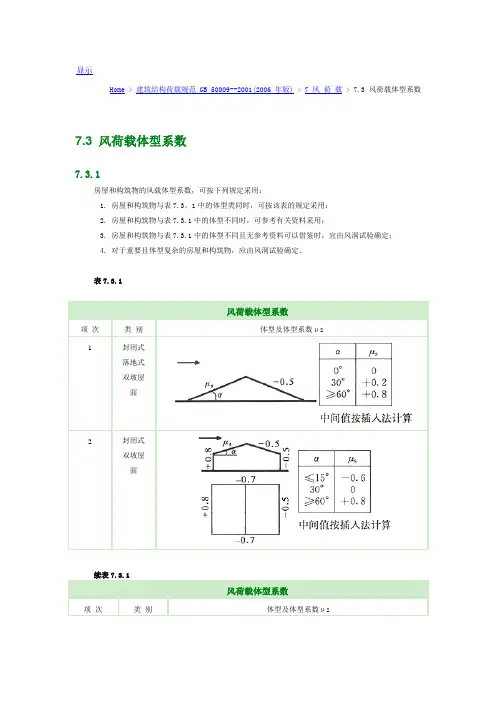 风载体型系数