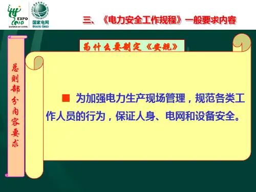《安规》一般要求内容