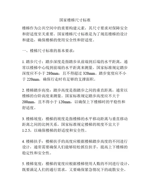 国家楼梯尺寸标准