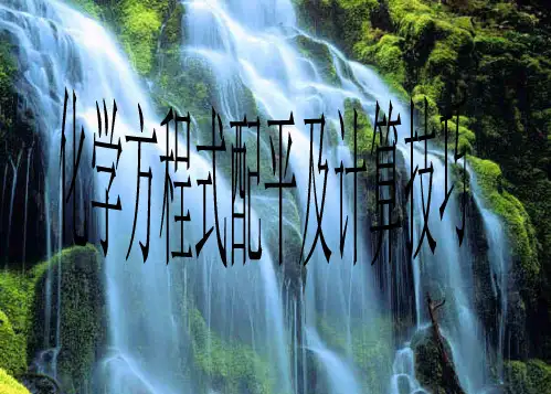 初中化学方程式配平及计算全解PPT课件