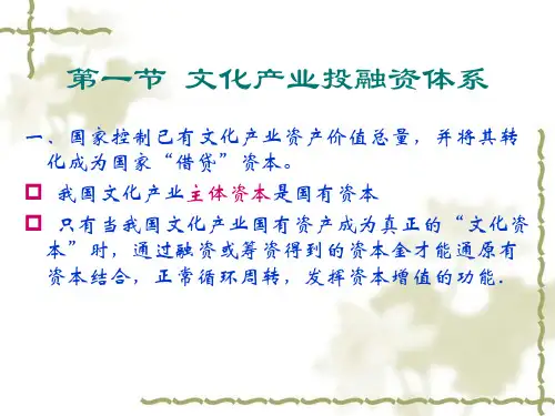 文化产业融资工具