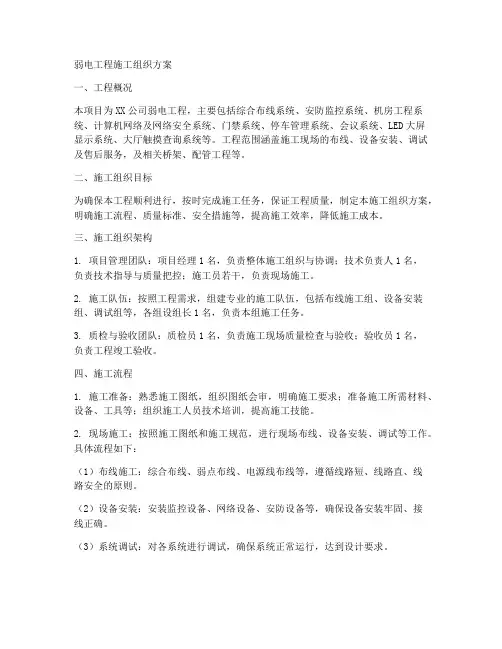 弱电工程施工组织方案