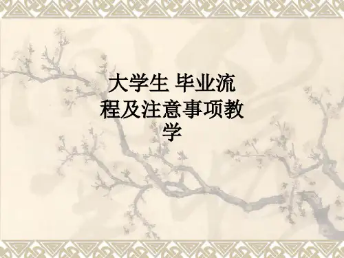 大学生 毕业流程及注意事项ppt课件