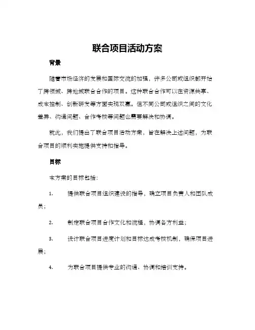 联合项目活动方案