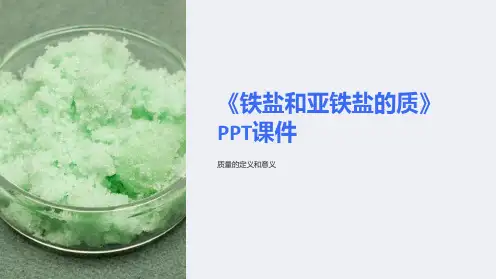 《铁盐和亚铁盐的质》课件