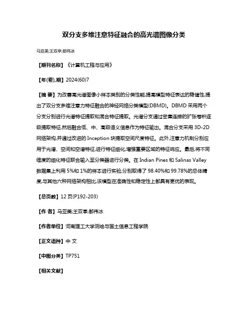 双分支多维注意特征融合的高光谱图像分类