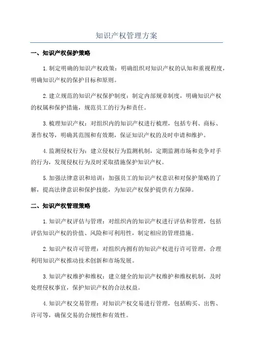 知识产权管理方案