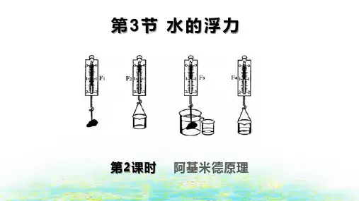 八上科学第一章第3节水的浮力
