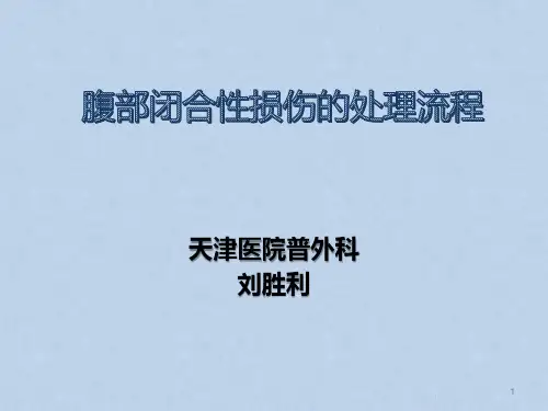 腹部闭合性损伤的PPT课件