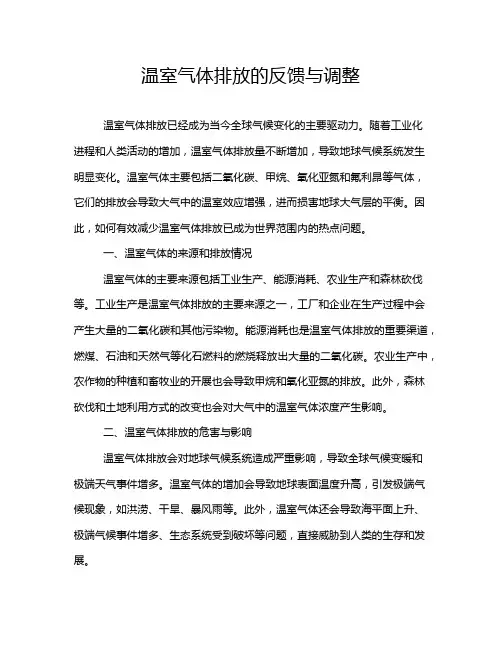 温室气体排放的反馈与调整