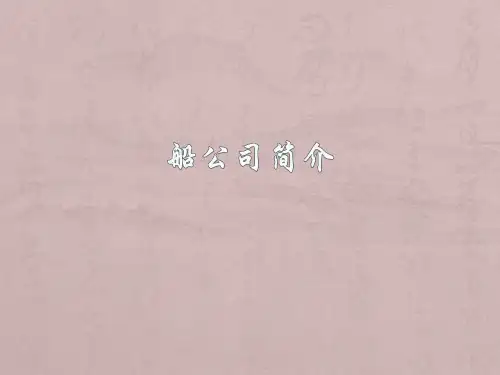 船公司简介