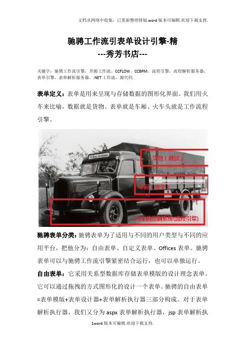 驰骋工作流引表单设计引擎-精
