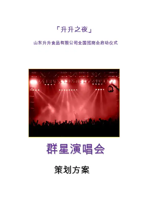 群星演唱会策划书