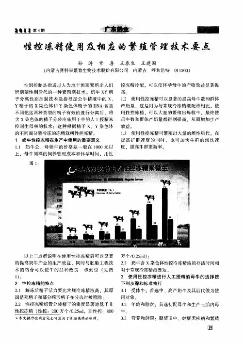 性控冻精使用及相应的繁殖管理技术要点
