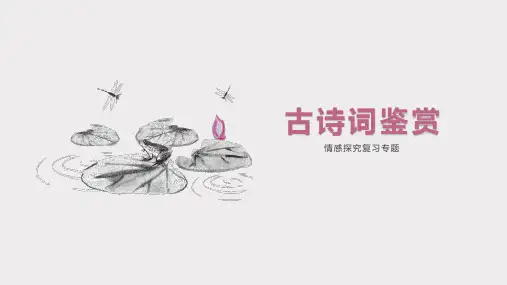 中考语文古诗鉴赏情感探究复习专题精品PPT课件