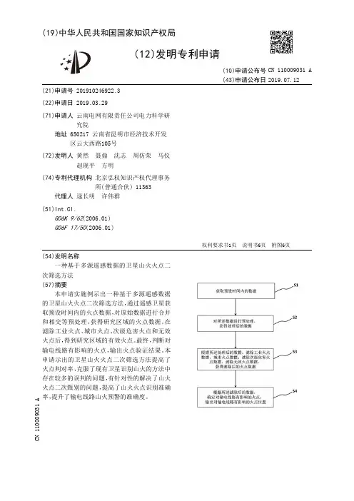 【CN110009031A】一种基于多源遥感数据的卫星山火火点二次筛选方法【专利】