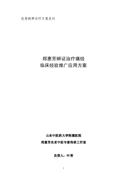 优势病种诊疗方案系列