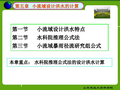 第五章  小流域设计洪水的计算(gao)