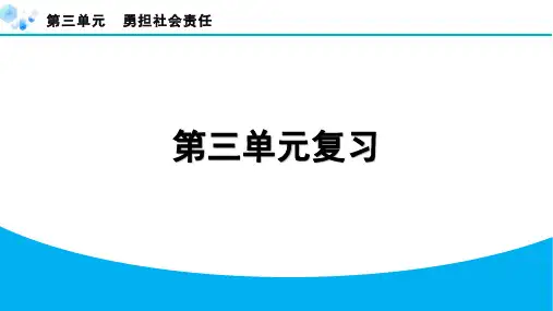 八年级上册道德与法治【习题】第三单元复习