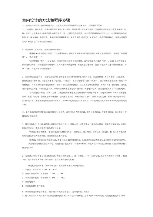 室内设计的方法和程序步骤
