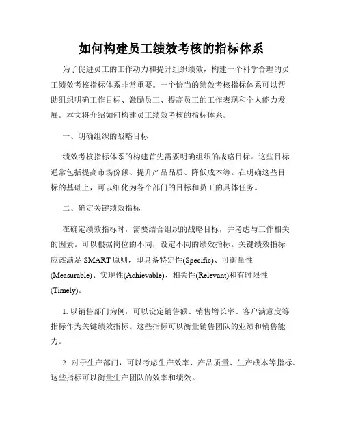 如何构建员工绩效考核的指标体系