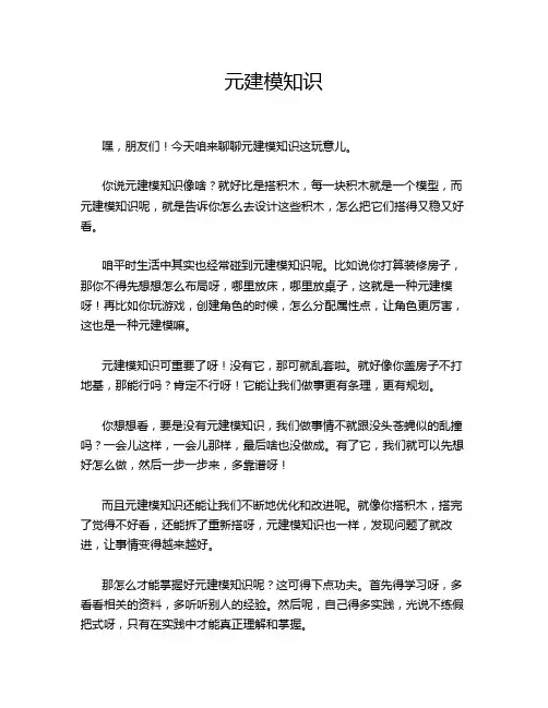 元建模知识