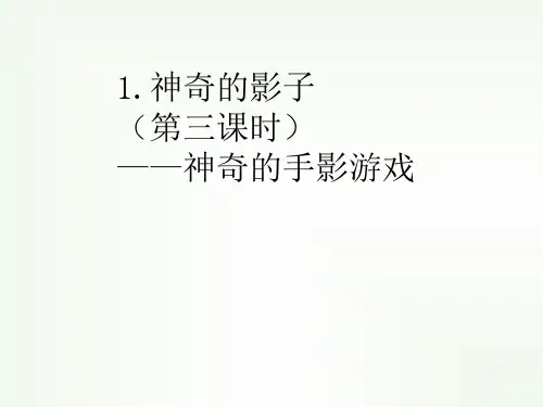 二年级综合实践活动课件-神奇的影子 全国通用(共16张PPT)