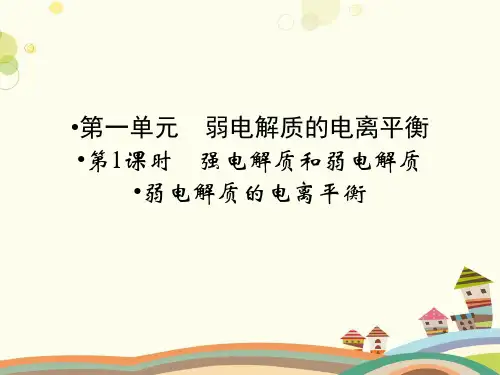 弱电解质的电离平衡完整版课件