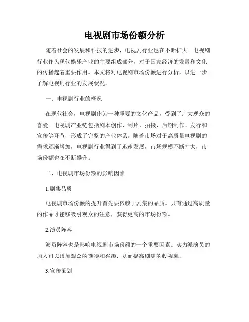 电视剧市场份额分析
