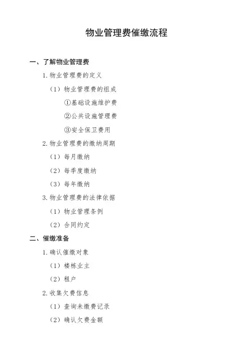 物业管理费催缴流程
