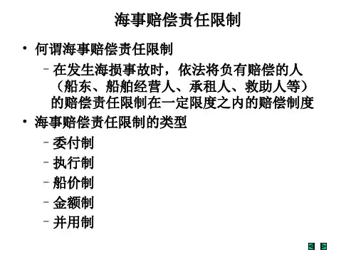 海事赔偿责任限制课件