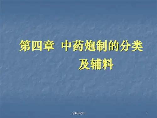 中药炮制的分类及 辅 料PPT课件