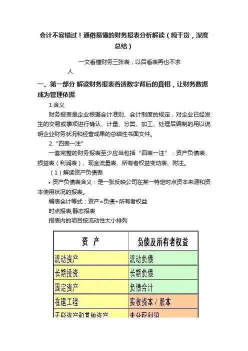 会计不容错过！通俗易懂的财务报表分析解读（纯干货，深度总结）