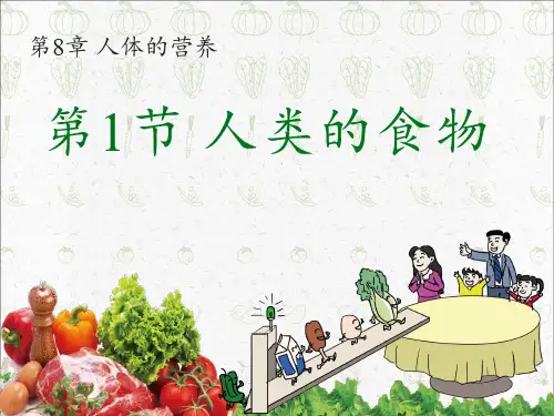 北师大版初中生物七年级下册课件-4.8.1 人类的食物7