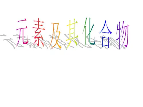 元素及其化合物[下学期]PPT课件(初中科学)