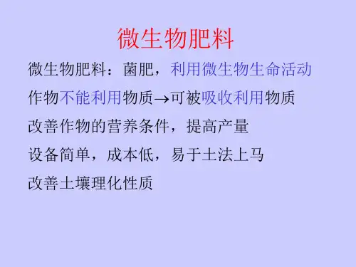 微生物肥料-精品课件