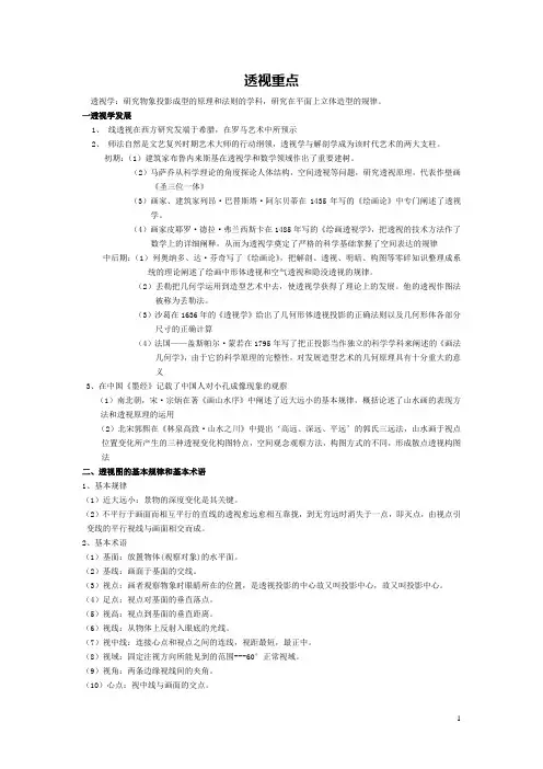 透视复习重点