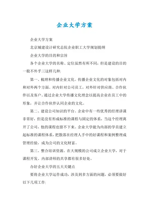 企业大学方案
