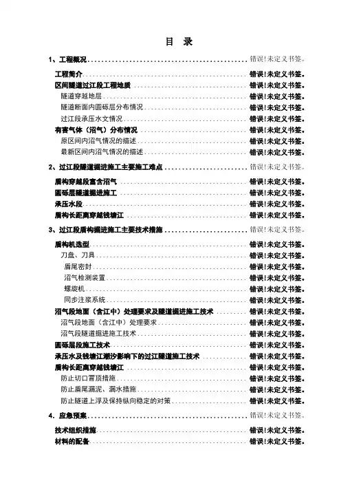 过江段隧道施工专项方案