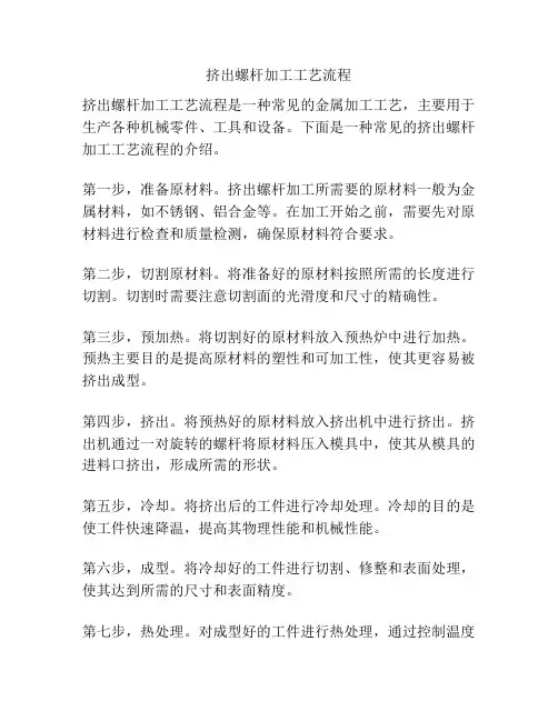 挤出螺杆加工工艺流程