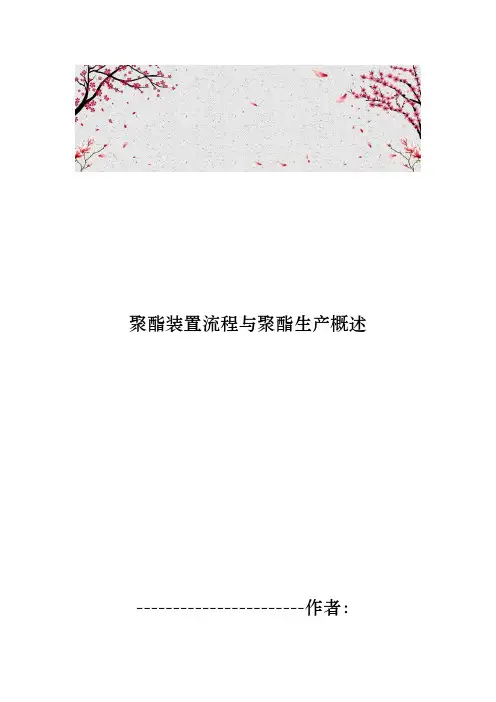 聚酯装置流程与聚酯生产概述