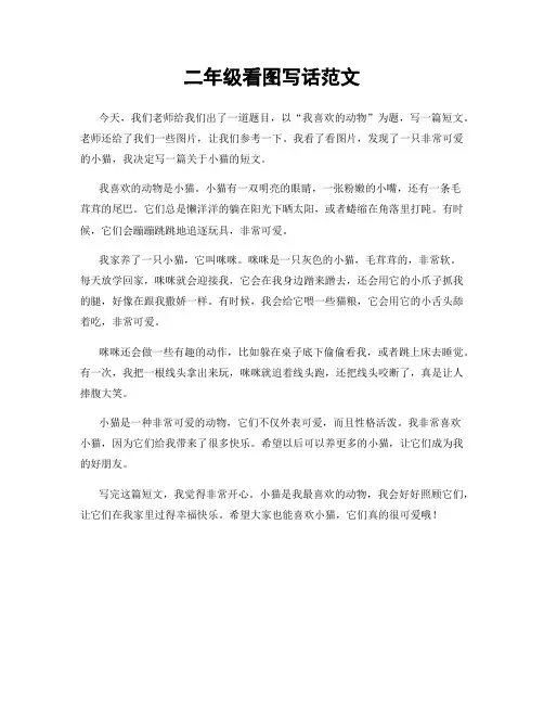 二年级看图写话范文